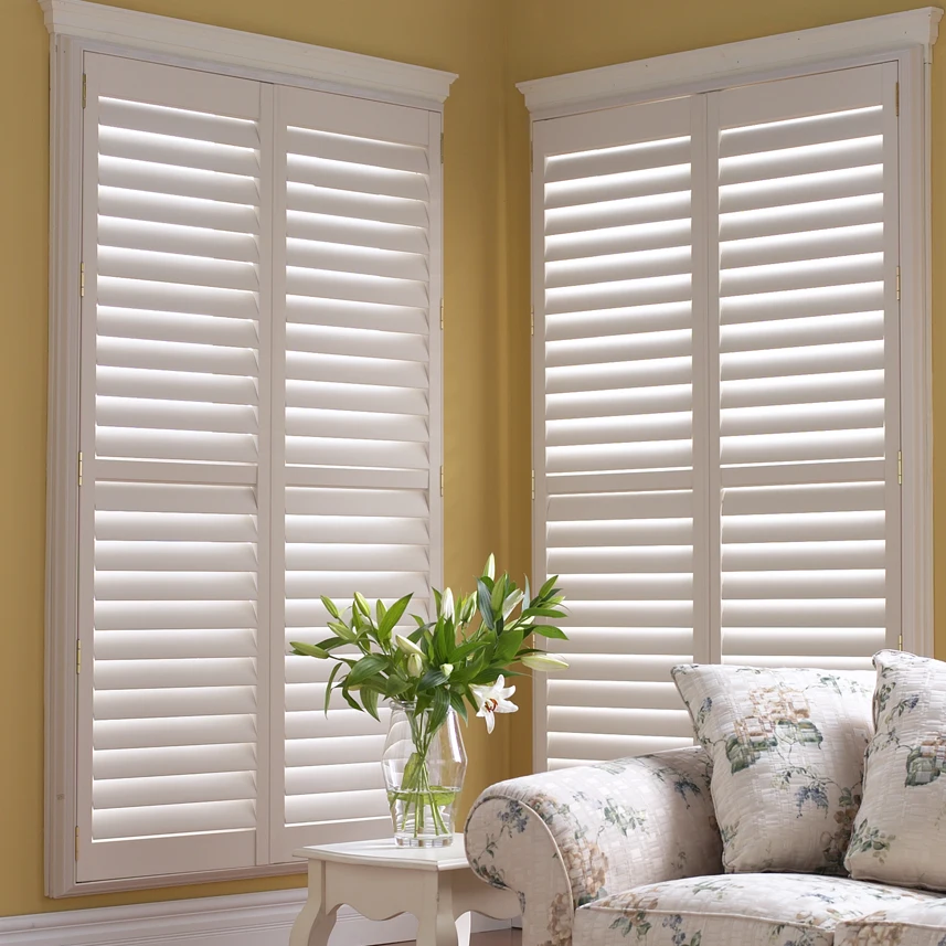 White round wood shutters